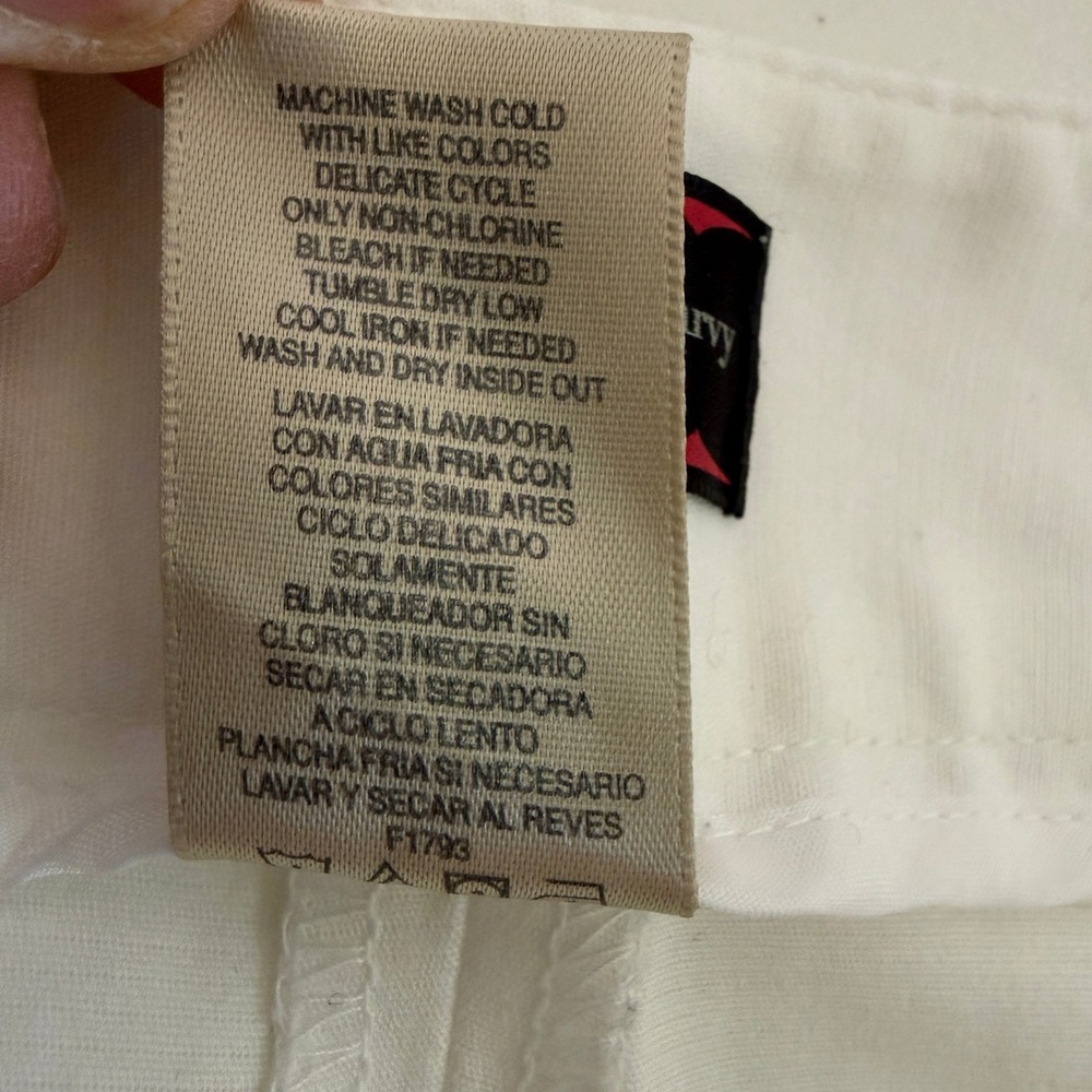 Rafaella Curvy White Capris Pants Cropped Capri Cropped Pants Size 6 - Picture 7 of 8